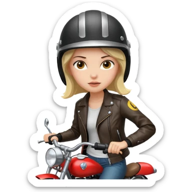 Wife being impatient on a bike sticker