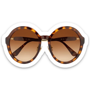 Miu Miu oval brown sunglasses sticker