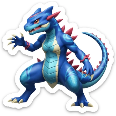 Inteleon-Feraligatr-Greninja-fusion (full body) sticker