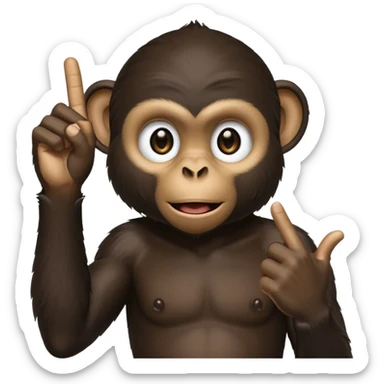black monkey holding the middlefinge with a speech bubble saying "apex" sticker