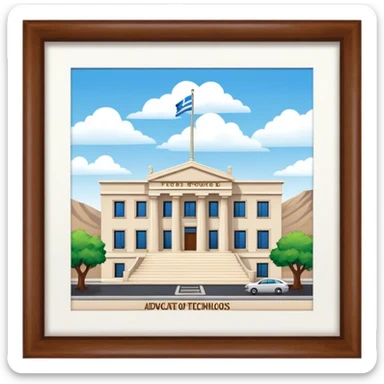 The office of a company called ''Advocate Technologies'' located in Athens, Greece sticker