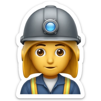 emoji de un persona con gorro de hacer mechas sticker