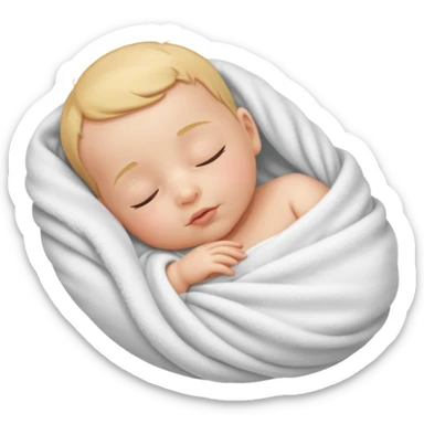 Baby sleeping in a blanket sticker