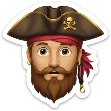 create a flabbergasted pirate sticker