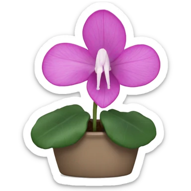 cyclamen single flower sticker