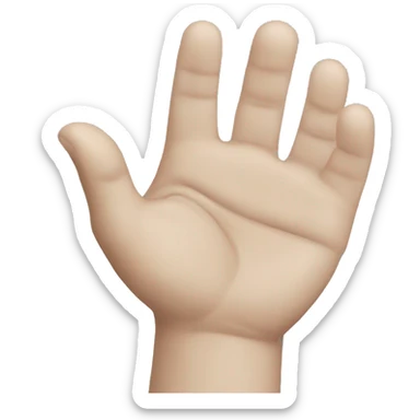 open palm prayer emoji with fingers in a grabbing position sticker