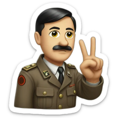 hitler-peace-sign sticker