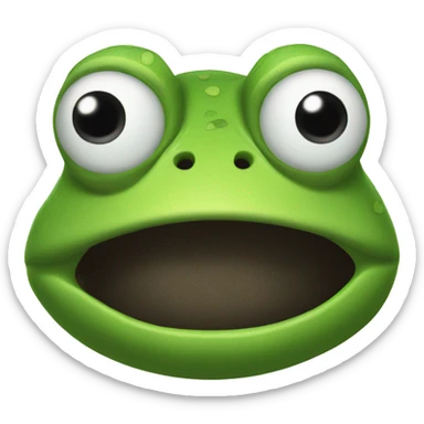 Frog doing the stone cold meme face sticker