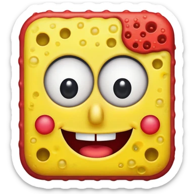 I want SpongeBob in red sticker