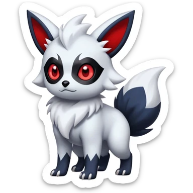 Cool Cute Kawaii Absol-Zorua-Umbreon-Pokemon-fakemon-hybrid-animal Full Body  sticker