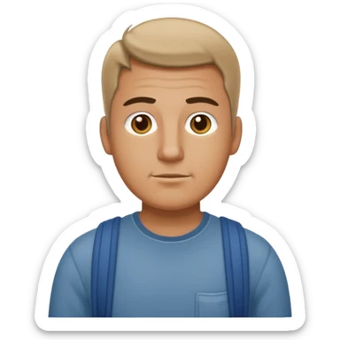 tall, stocky man wearing casual clothing sticker