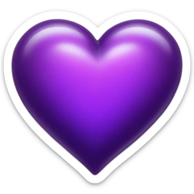 A magical purple heart sticker