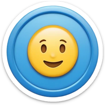 Minimalist certified emoji badge, blue verification checkmark inside a clean circle, flat design, emoji style, high contrast, simple shapes, transparent background, looks good at small size sticker