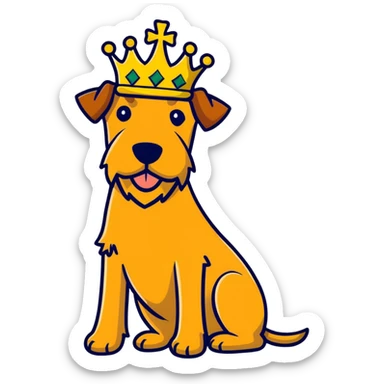 Irish terrier with crown  sticker