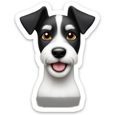 Black and white fox terrier sticker