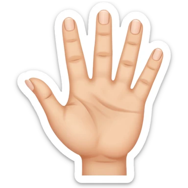 Create a hand with thumb poking threw the fingers sticker