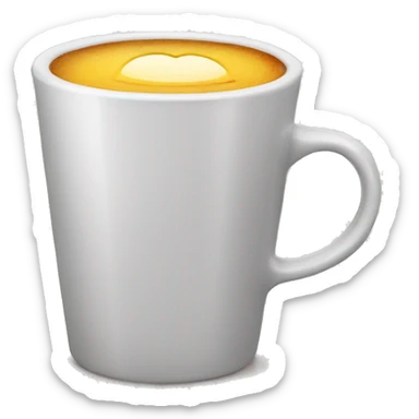 Cafe en una taza transparente sticker