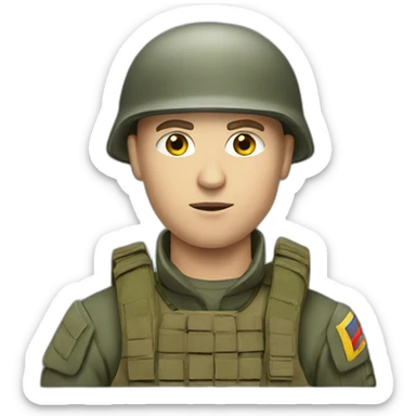 ukrainian soldier during russian invasion sticker