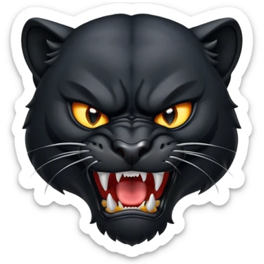 angry panther animal sticker
