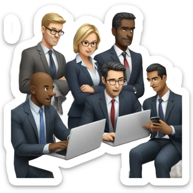 finance bros on the job sticker