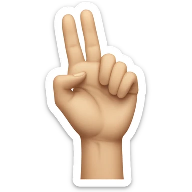 Australian sign language A with light skin sticker