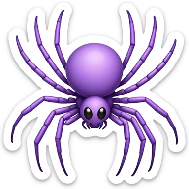 simple cute spider single colored lavender purple sticker