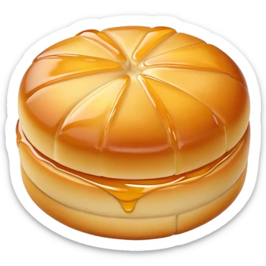 Crispy Chinese steamed bread with honey glaze sticker