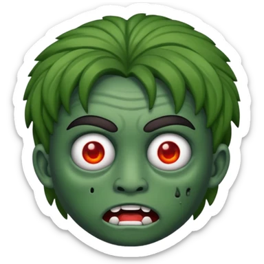 Eu quero fazer um memoji de zombie com cabelo cacheado sticker