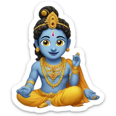 Lord krishna with an Anamika sticker
