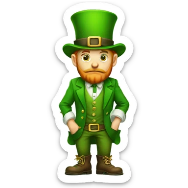  sad leprechaun with empty pockets sticker