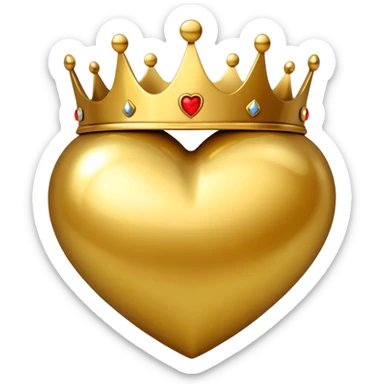 Heart with crown  sticker