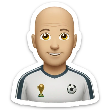 soccer younger Bald coach  sticker