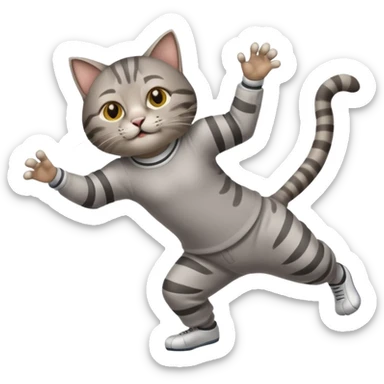 cat breakdancing sticker