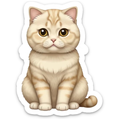 Scottish Fold cat full body sitting sticker