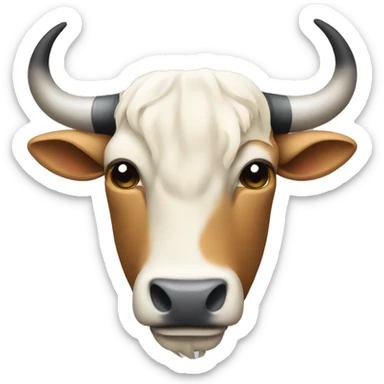 Volkswagen Golf with Bull long horns on the hood sticker