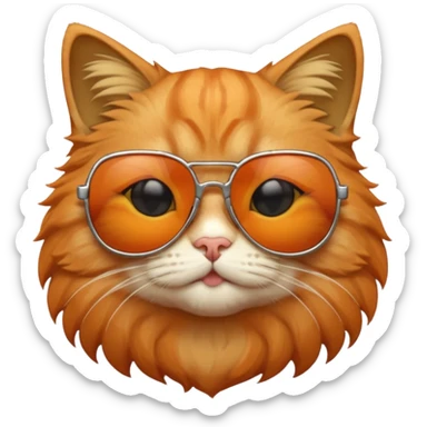 Cat with sunglasses sticker