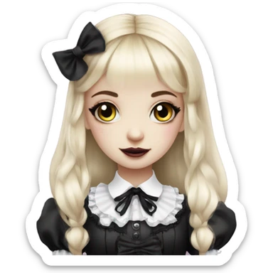 alice in wonderland gothic lolita look sticker