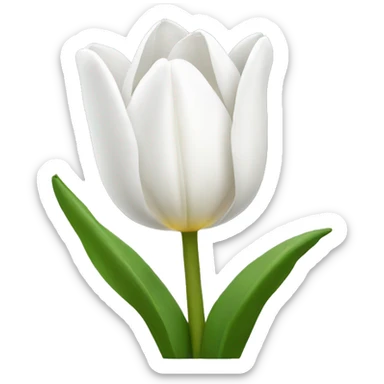 White tulip sticker