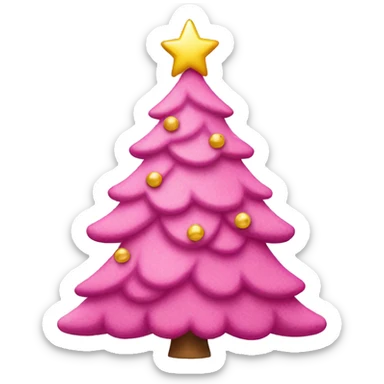 Pink Christmas tree  sticker