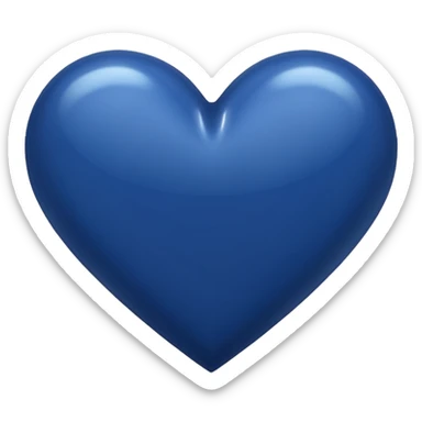 Navy blue heart sticker
