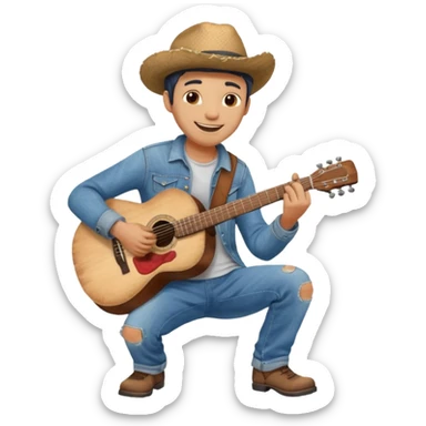 Guitar busker,Street Performers sticker
