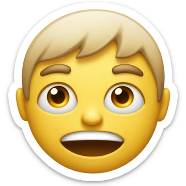 Smiling emoji that looks kind of mad sticker