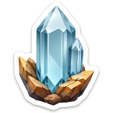 raw quartz crystal sticker