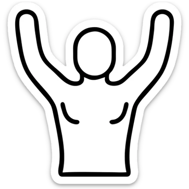 clean armpits, minimal line art sticker