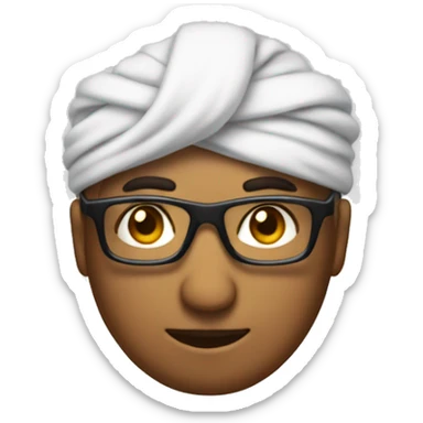 turban with googles and mousta sticker