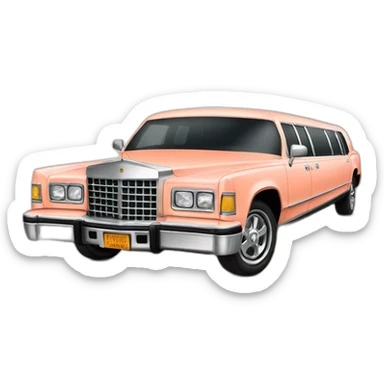 peach limo sticker