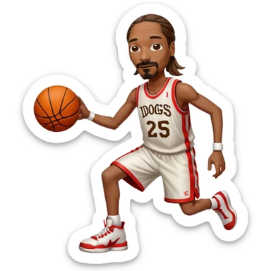 Snoop dog playing basketball  sticker