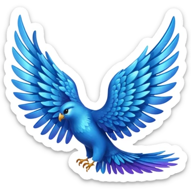 2 blue wings 🪽 left side an md right side sticker