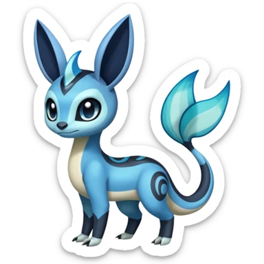 Colorful Exotic Meloetta-Amaura-Salandit-Glaceon-Venom-Stitch-Fakémon-creature-hybrid sticker