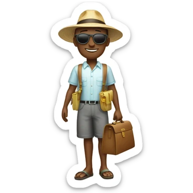 salarié en vacances sticker